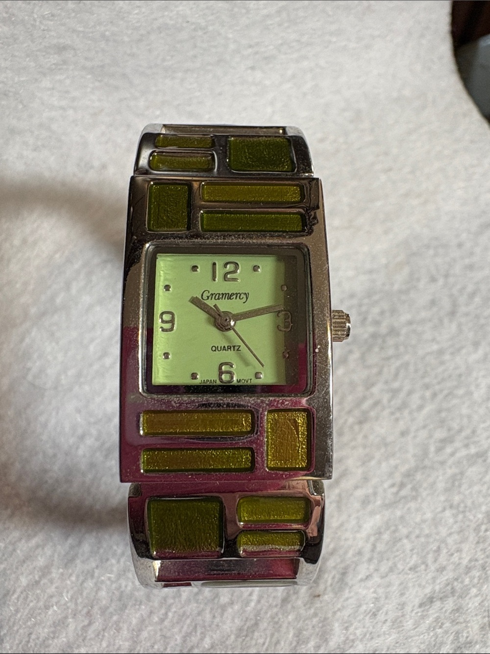 Gramercy-Olive Green Accent Bracelet Watch-Needs Battery